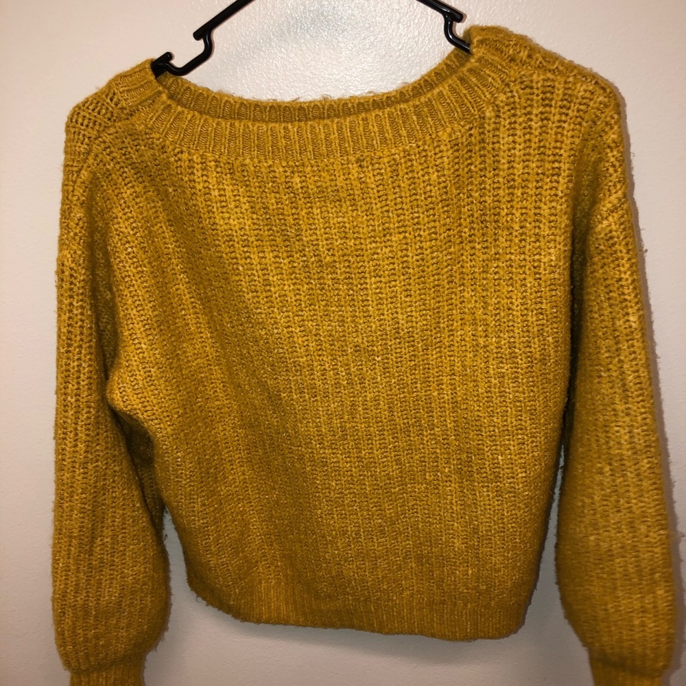 Forever 21 mustard chunky sweater